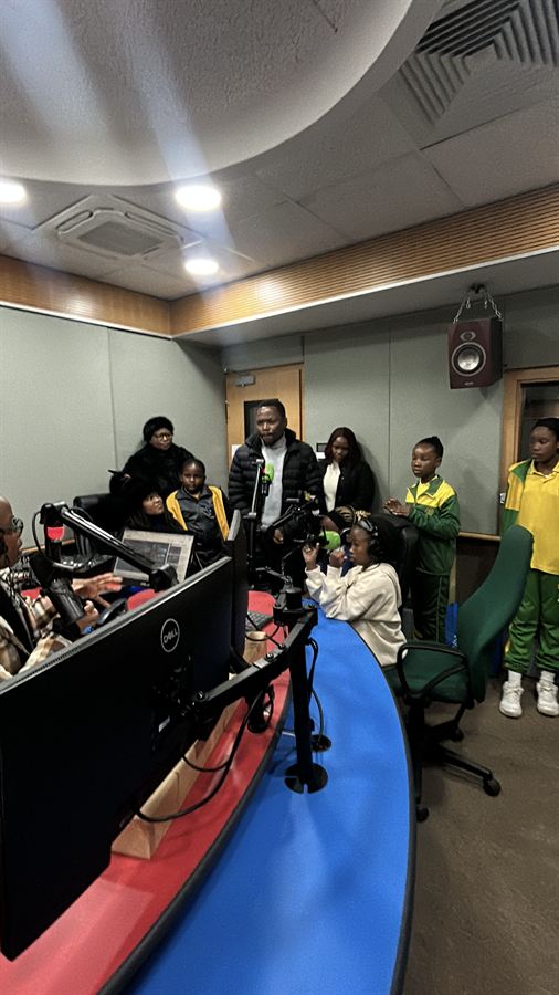 The EBIS Radio studio during the Nyangu young authors interview